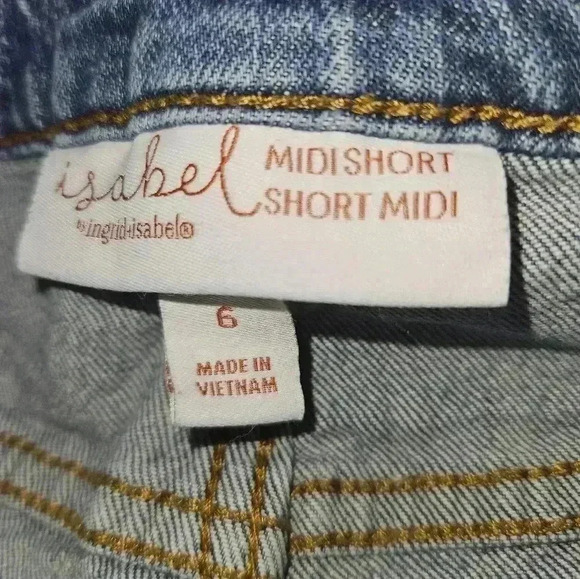 Ingrid and Isabel Womans Maternity Midi Shorts Size 6 - Picture 8 of 8